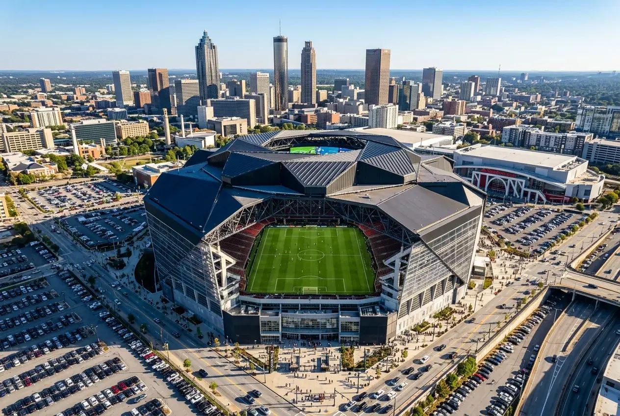 Pogled na veliki američki nogometni stadion prilagođen za Svjetsko prvenstvo 2026